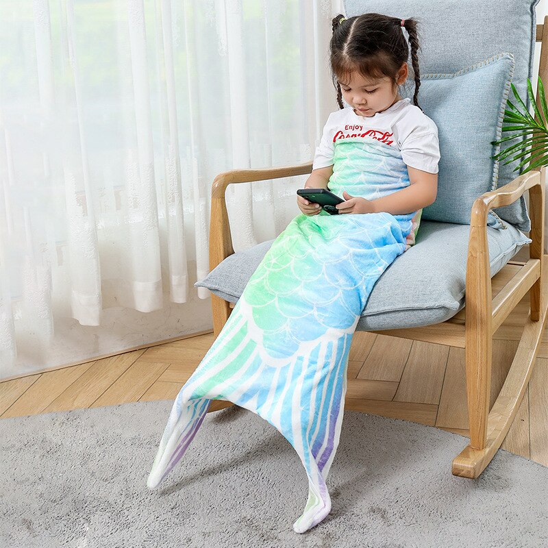 Mermaid Blanket Sleeping Blanket for Kids and parents !