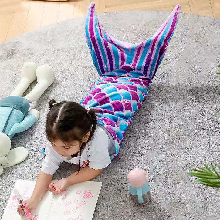 Mermaid Blanket Sleeping Blanket for Kids and parents !