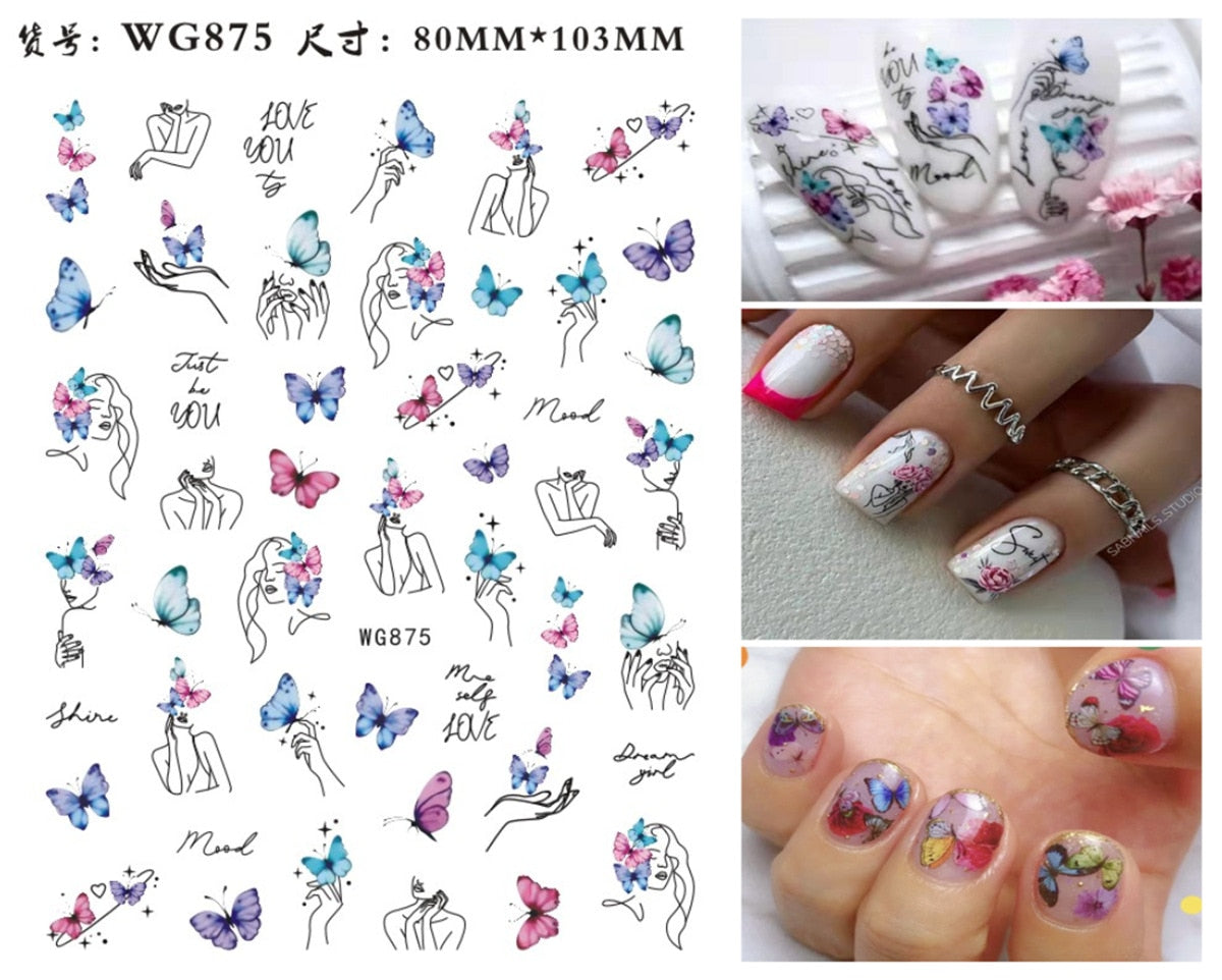 Disney Princess 3D Nail Stickers Nail art Decoration Mermaid Snow White - All for Nails!