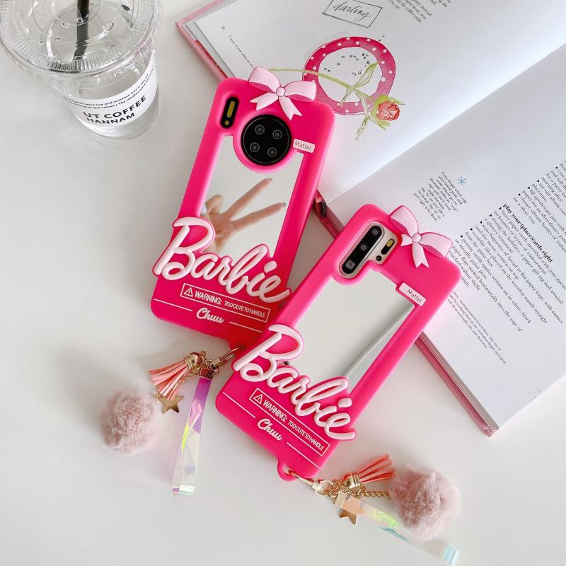 Barbie Phone Case for 11 12 13 14 Pro Max Mini - Pendant Fashion & Cover with Mirror