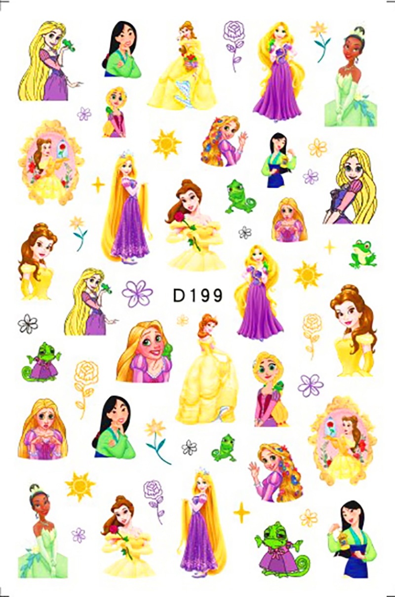 Disney Princess 3D Nail Stickers Nail art Decoration Mermaid Snow White - All for Nails!