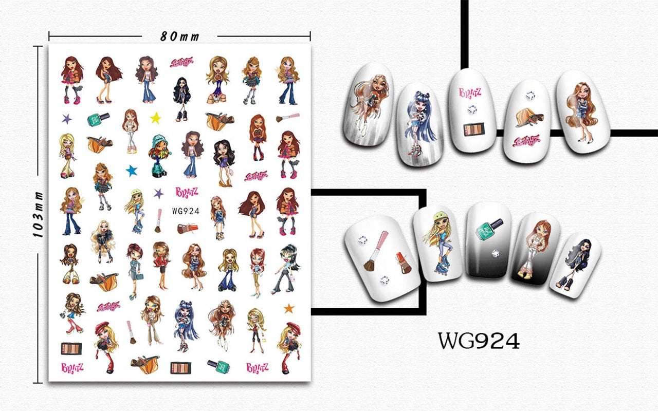 Disney Princess 3D Nail Stickers Nail art Decoration Mermaid Snow White - All for Nails!