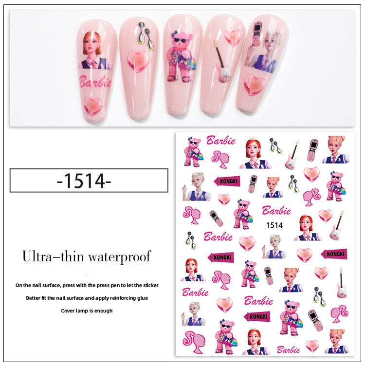 Disney Princess 3D Nail Stickers Nail art Decoration Mermaid Snow White - All for Nails!