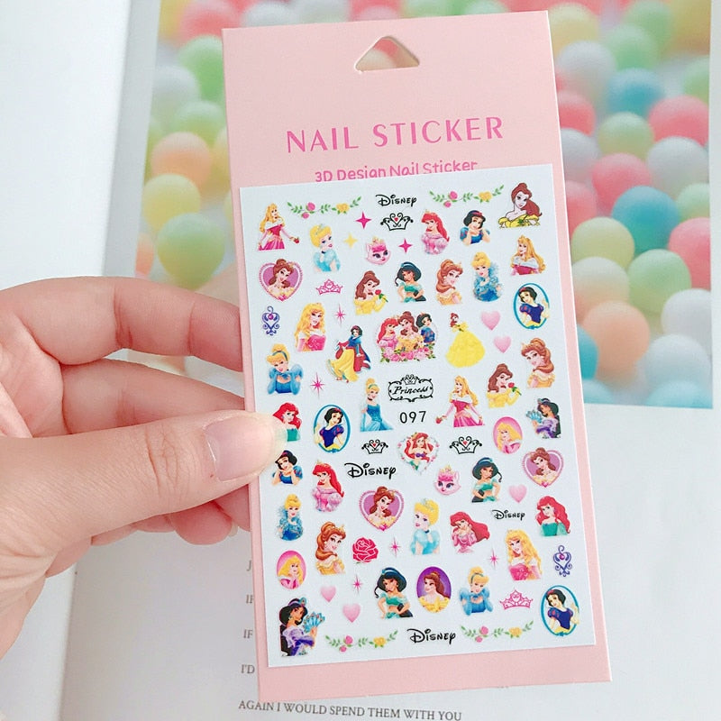 Disney Princess 3D Nail Stickers Nail art Decoration Mermaid Snow White - All for Nails!