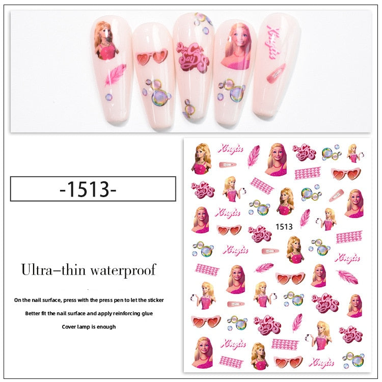 Disney Princess 3D Nail Stickers Nail art Decoration Mermaid Snow White - All for Nails!