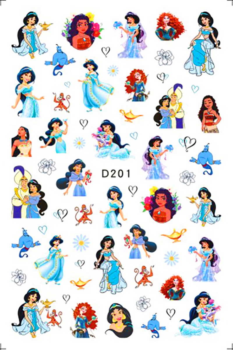 Disney Princess 3D Nail Stickers Nail art Decoration Mermaid Snow White - All for Nails!