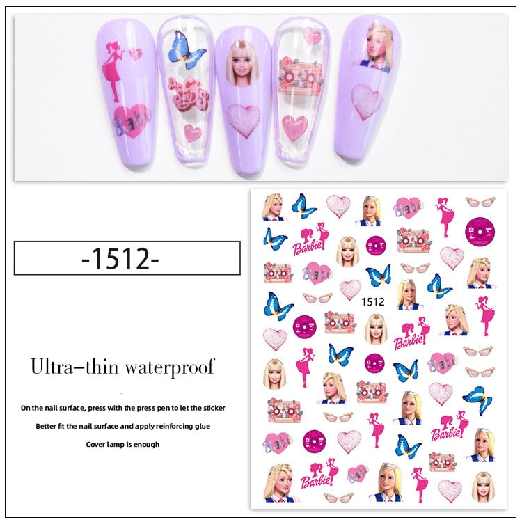 Disney Princess 3D Nail Stickers Nail art Decoration Mermaid Snow White - All for Nails!