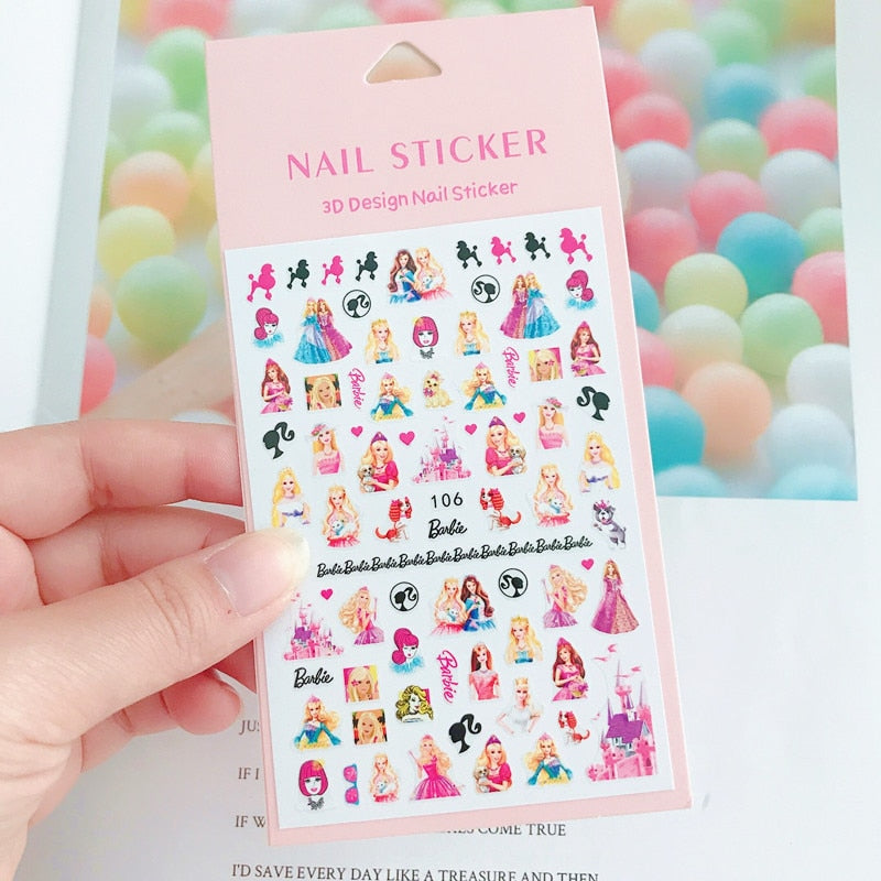 Disney Princess 3D Nail Stickers Nail art Decoration Mermaid Snow White - All for Nails!