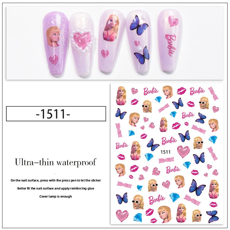 Disney Princess 3D Nail Stickers Nail art Decoration Mermaid Snow White - All for Nails!