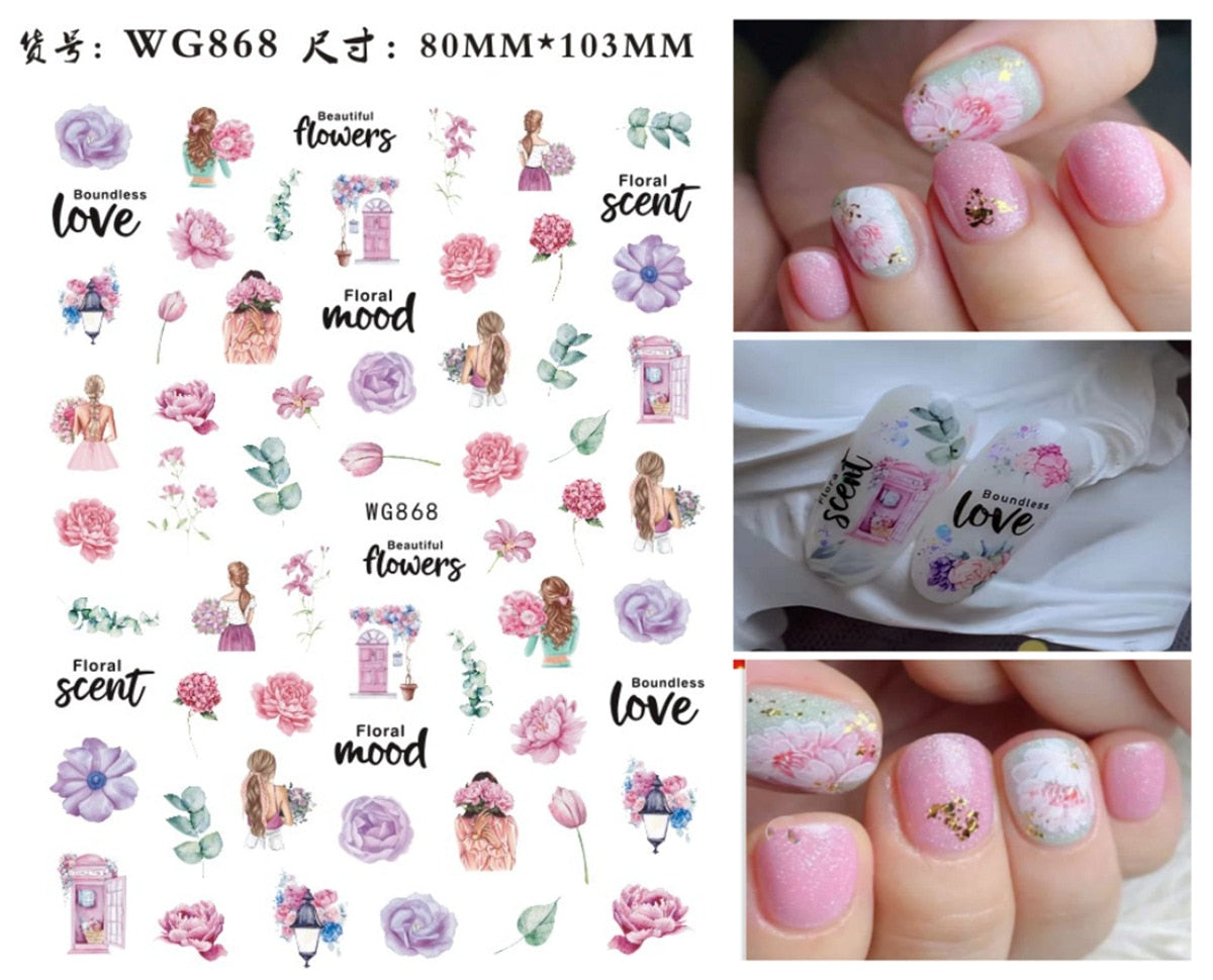 Disney Princess 3D Nail Stickers Nail art Decoration Mermaid Snow White - All for Nails!