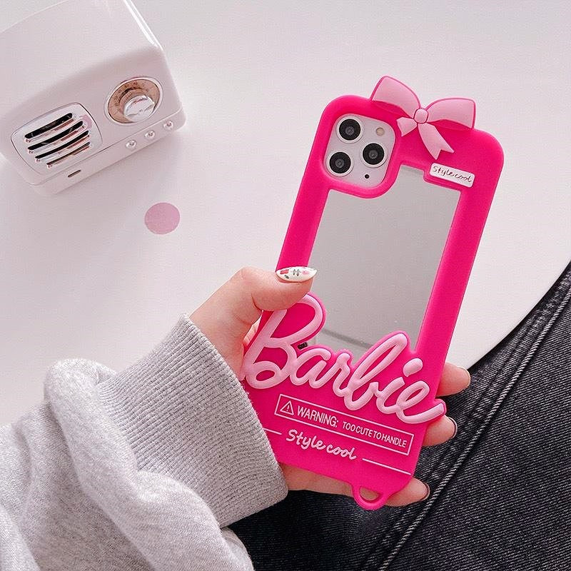 Barbie Phone Case for 11 12 13 14 Pro Max Mini - Pendant Fashion & Cover with Mirror